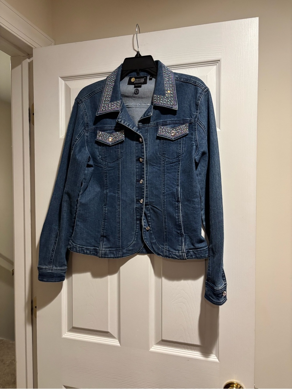 Embellished Sparkling Denim Jacket